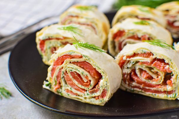 Лаваш с красной рыбой Лаваш с красной рыбой