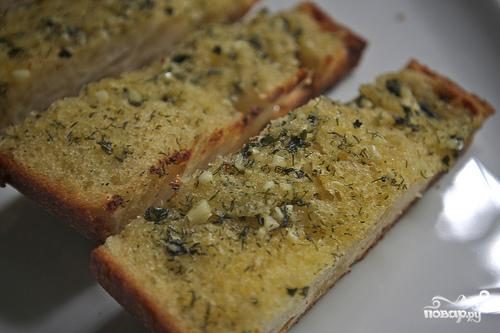 Хлеб с чесноком рецепт с фото