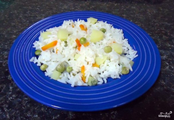 Рис с овощами в пароварке