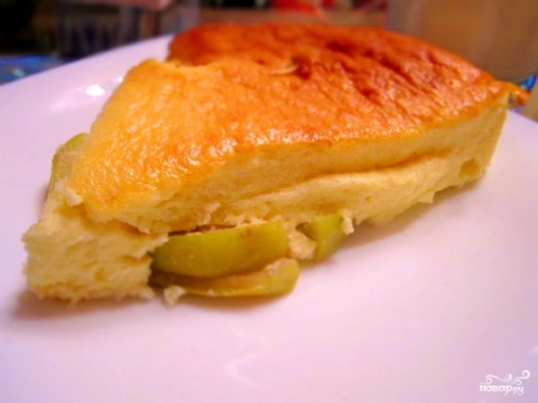 Творожная запеканка с манкой и яблоками в духовке пышная рецепт с фото пошагово