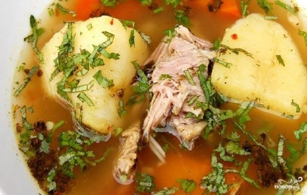 Суп из баранины и картофеля