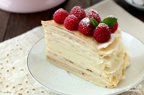 Блинный торт рецепт со сливками рецепт с фото