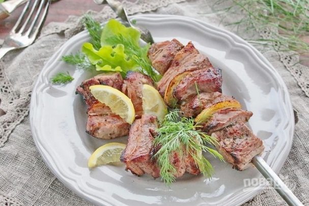 Свиные ребрышки шашлык рецепт с лимоном
