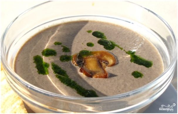 Рецепт крем суп из белых грибов со сливками рецепт с фото