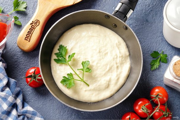 Тесто на сковороде