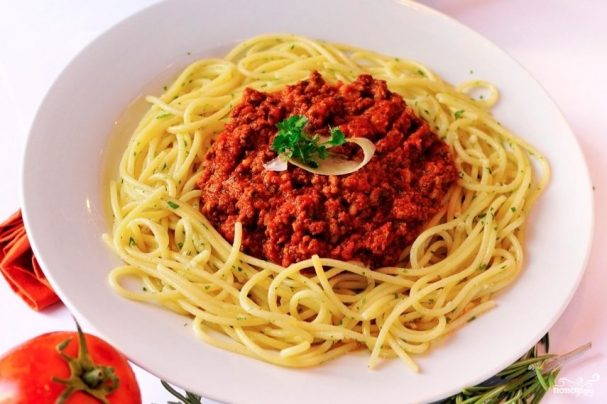 Спагетти с  фаршем
