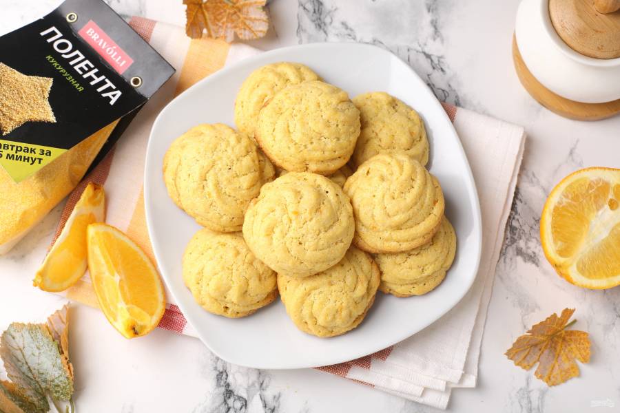 Апельсиновое печенье с полентой "Bravolli"