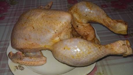 Курица с картошкой и грибами в мультиварке