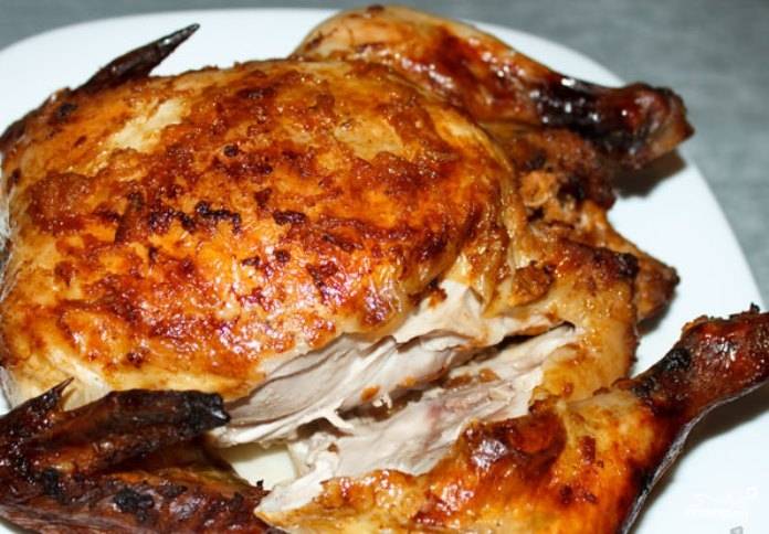 Как запечь курицу целиком в духовке