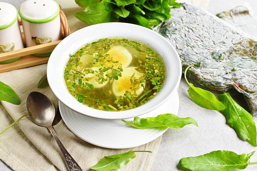 Классический щавелевый суп с яйцом, пошаговый рецепт с фото от автора Наталья на ккал