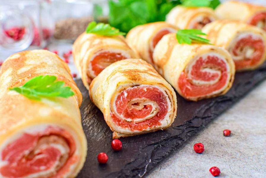 Блины с рыбой