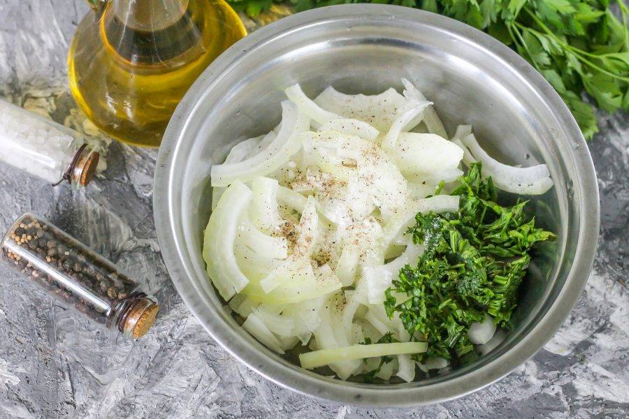 Луковый салат рецепт классический