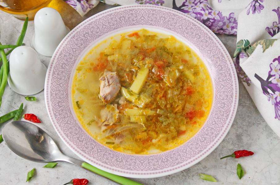 Суп из курицы в мультиварке: рецепт с фото пошагово