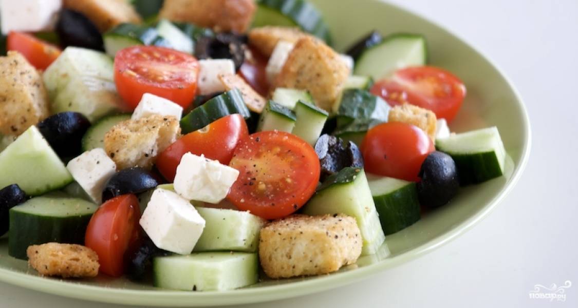 Рецепт приготовления греческого салата с креветками в домашних условиях