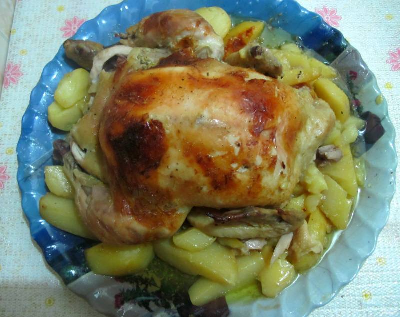 Курица, запеченная в рукаве в духовке