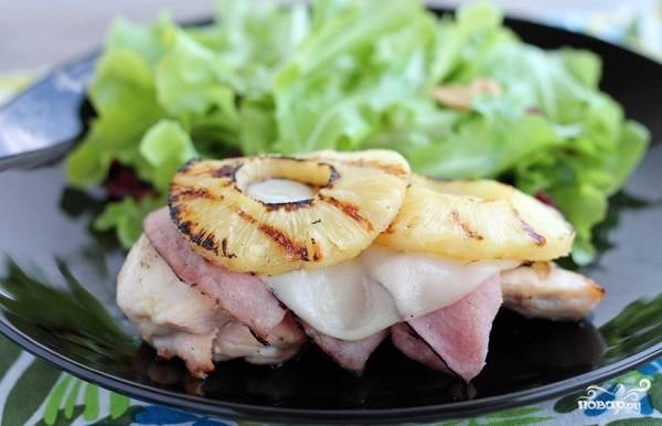 Мясо по-французски из курицы с ананасами — рецепт с фото пошагово