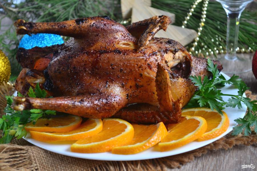 Новогодний стол: Курица с черносливом
