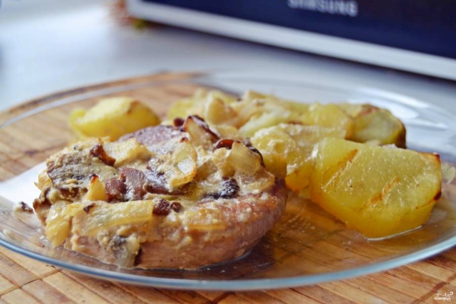 Запеченная картошка с мясом в духовке – пошаговый рецепт приготовления с фото
