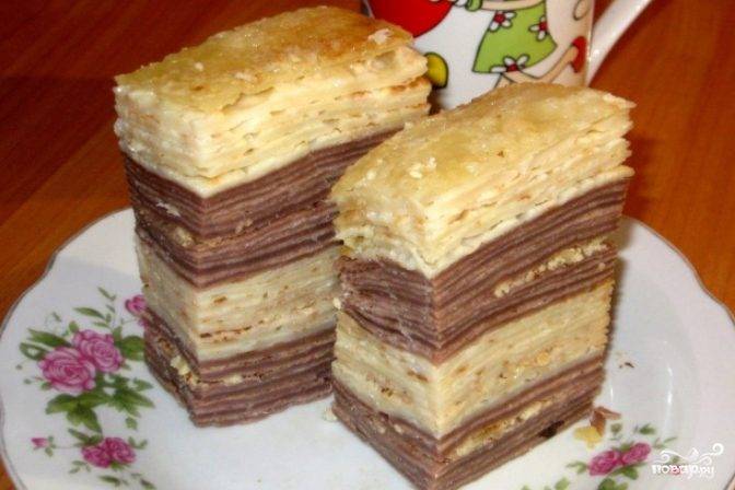 Блинный торт со сметаной и сгущенкой