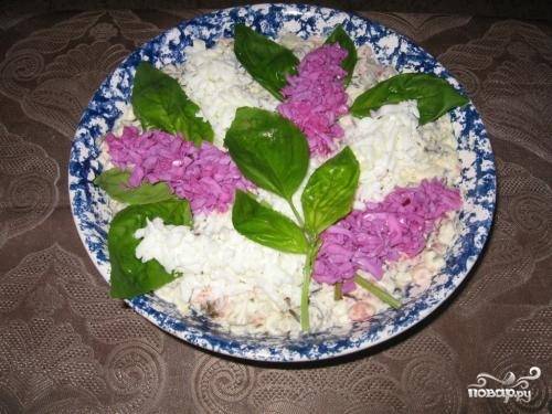 Салат «Сирень» — рецепт с фото пошагово