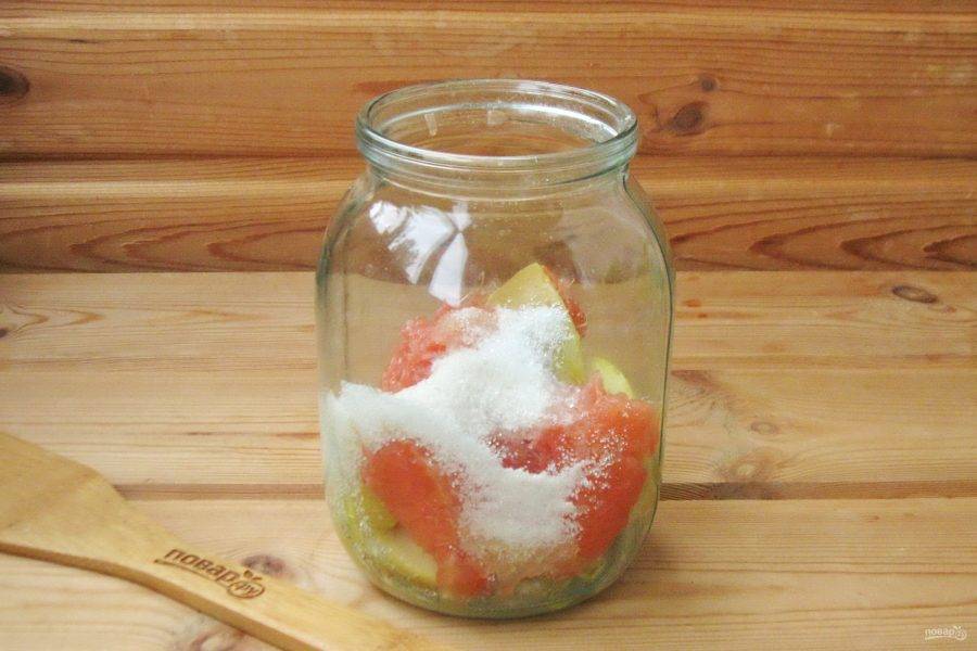 Кипящие яблоки. Компот грейпфрут с яблоком на зиму.