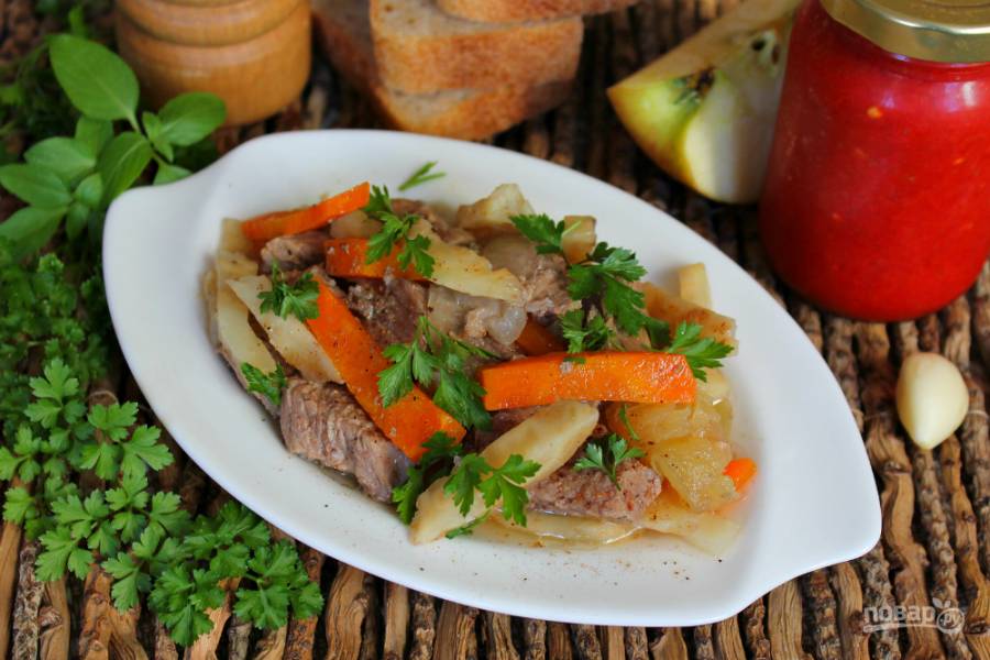 Овощное рагу в мультиварке с мясом - простой рецепт с пошаговыми фото