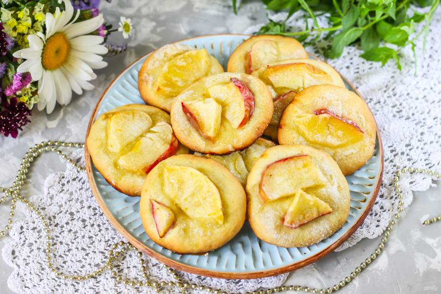 печенье розочки с яблоками из слоеного теста рецепт | Дзен