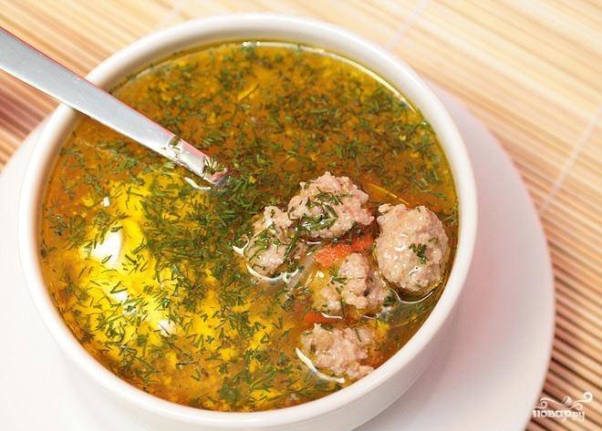 Суп с фрикадельками и заварными клёцками — рецепт с фото пошагово