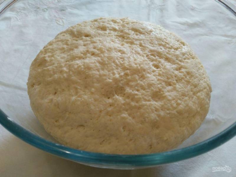 Когда тесто хорошо поднимется, обомните его и сформируйте хлеб желаемой формы. Поместите  в форму для выпекания.