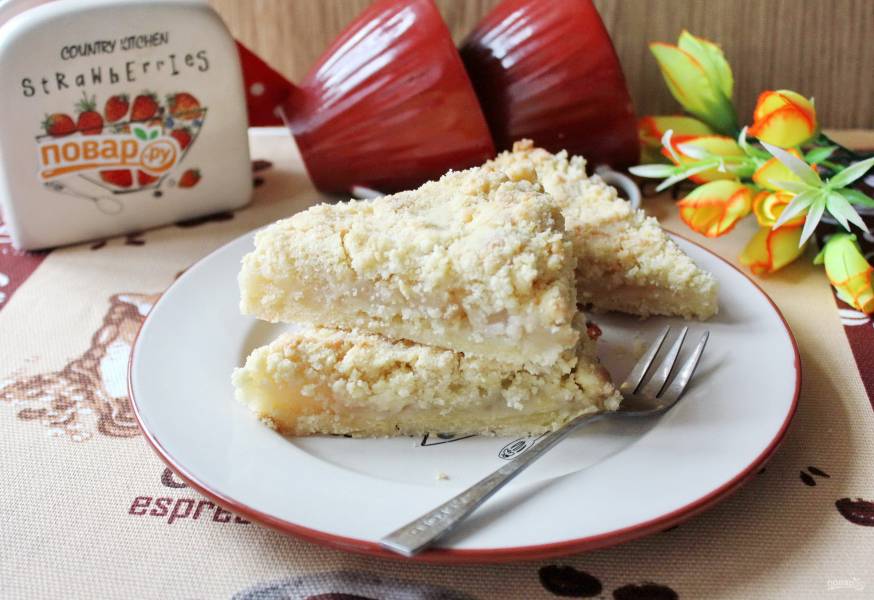 Яблочный пирог с крошкой (тесто на молоке и азинский.рф) : Выпечка сладкая
