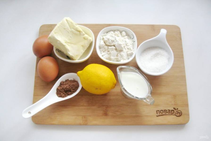 Подготовьте ингредиенты для приготовления кекса "Чудо".
