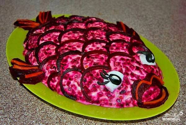 селедка под шубой в форме рыбы рецепты с фото | Дзен