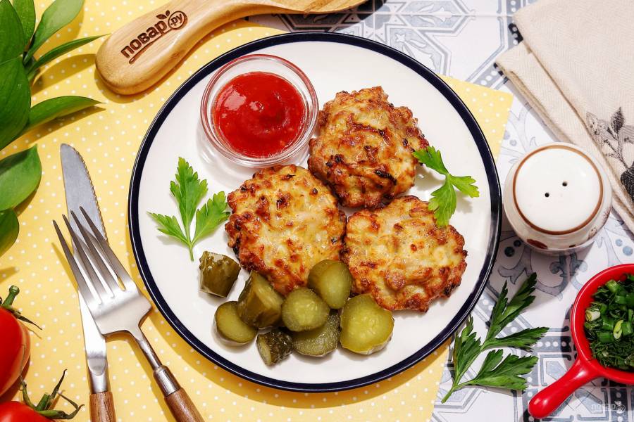 Рубленые котлеты в аэрогриле