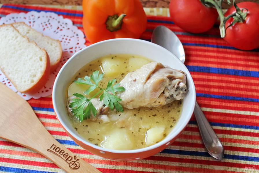 Азербайджанский суп из курицы
