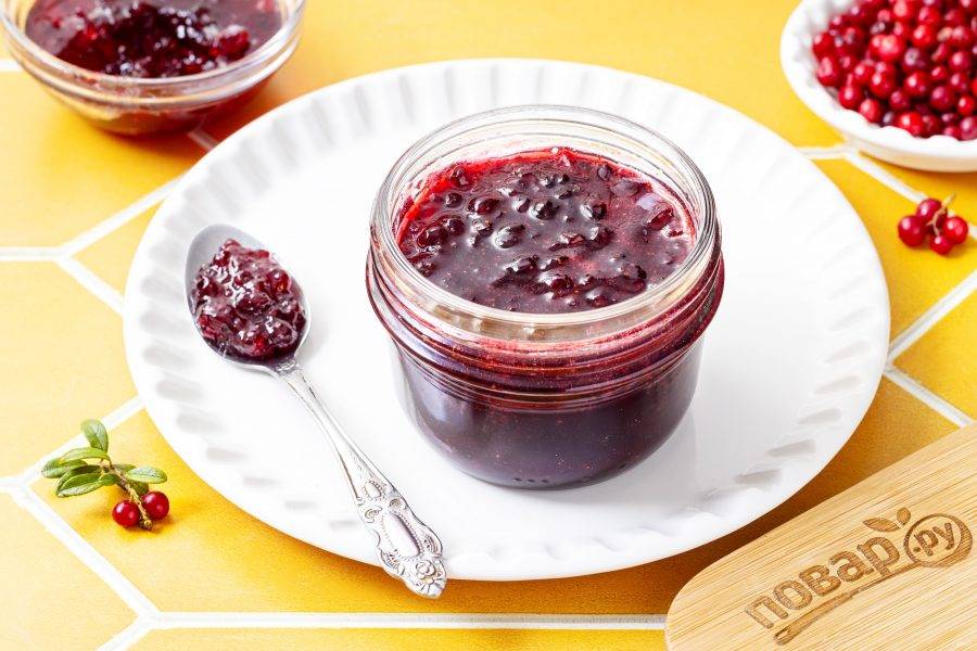 Брусничный джем готов, приятного вам аппетита!