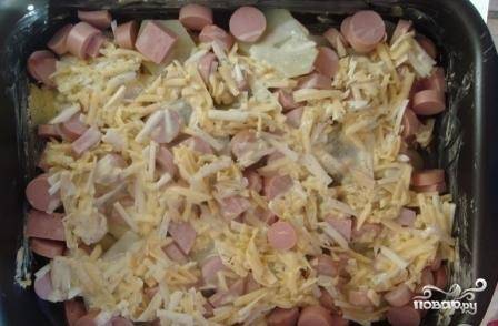 Приготовим картофельную запеканку с сосисками