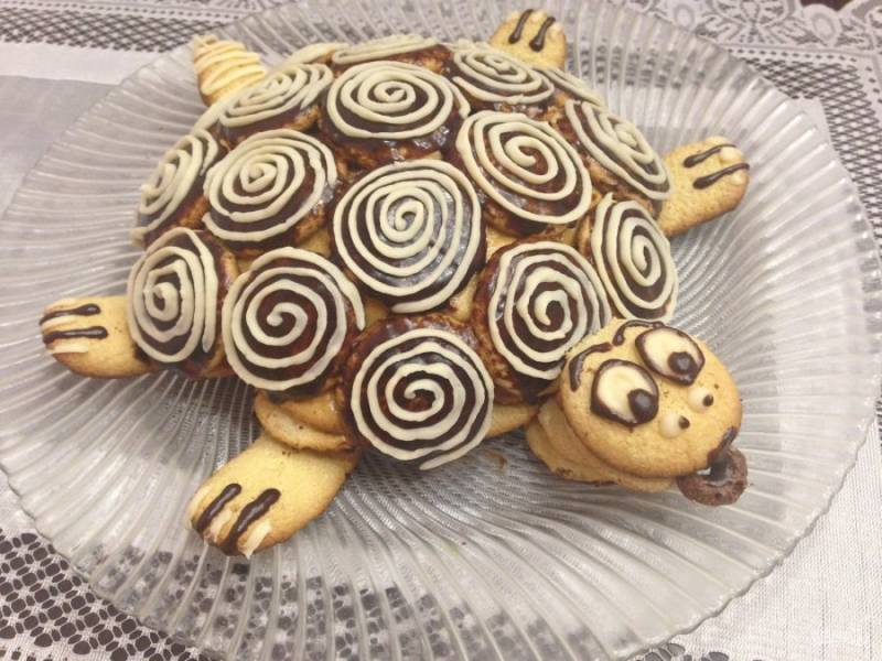 Торт черепаха рецепт со сгущёнкой с фото пошагово в домашних условиях