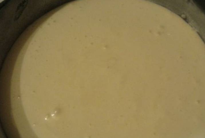 Перелейте тесто в разъемную форму для выпечки. Запекайте бисквит в духовке 40 минут, при температуре 180 градусов.