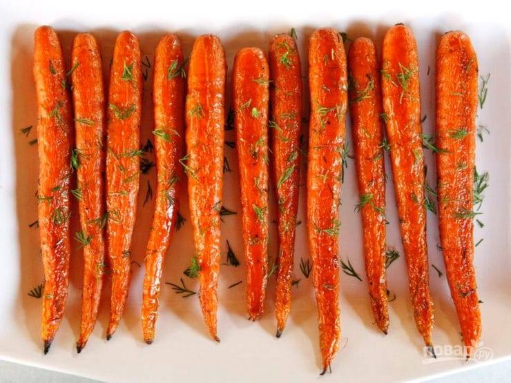 3. Выпекайте морковь ещё в течение 20 минут. Готово, приятного аппетита!