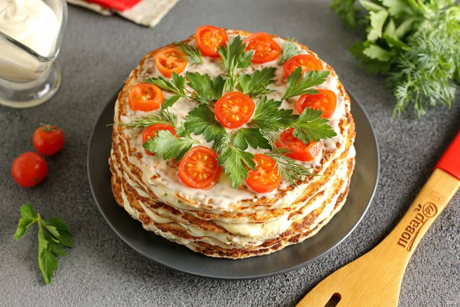 Торт из кабачков с помидорами [51 фото]