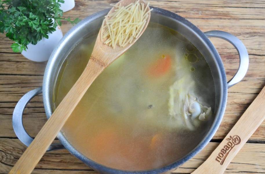 Легкий куриный суп (без зажарки)