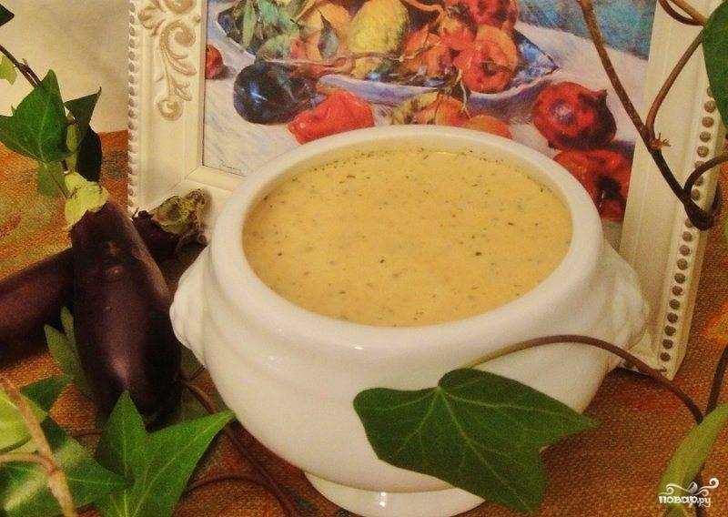 Суп-пюре из баклажана