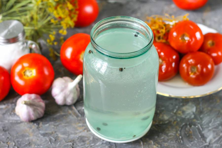 Рассол для помидоров на литр воды