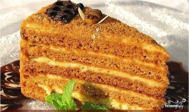 Торт с медом и заварным кремом «Рыжик», рецепт с фото — malino-v.ru