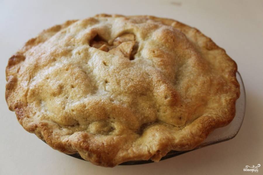 Яблочный дрожжевой пирог — пышный и сочный