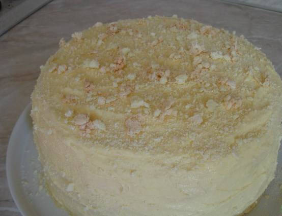 Белоснежный торт «Снежок», где и тесто и крем готовим на яичных белках