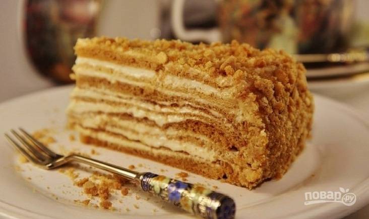 Медовый торт с заварным кремом пошаговый рецепт с фото