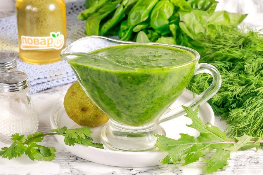 Соус Salsa Verde (сальса верде), пошаговый рецепт на ккал, фото, ингредиенты - Nata Ru