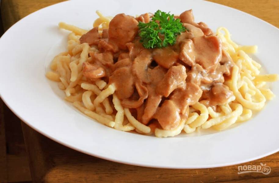 Мясо с грибами и сливочным соусом рецепт – Итальянская кухня: Основные блюда. «Еда»