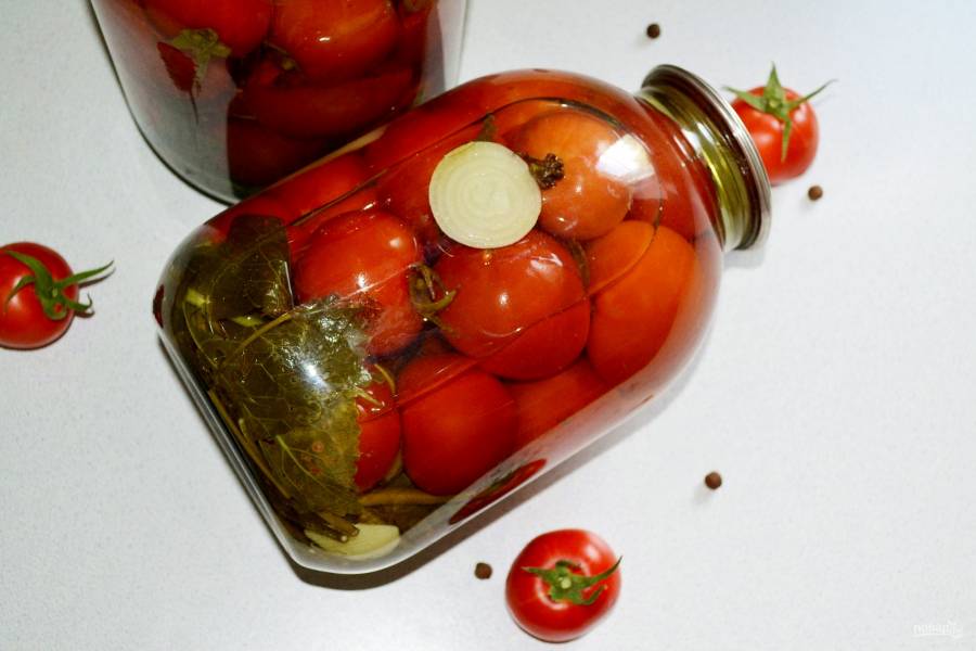 Маринованные помидоры на зиму 3 литровую банку рецепт с фото пошагово